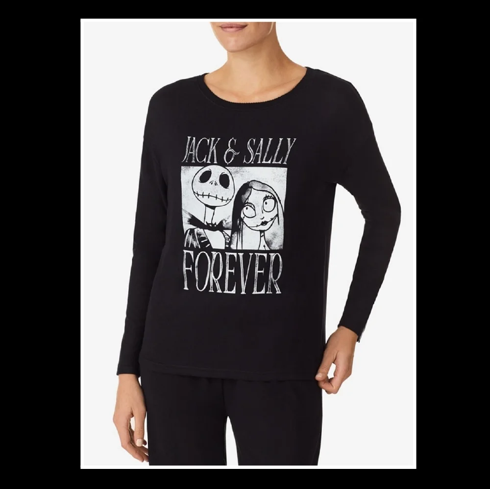 NIGHTMARE BEFORE CHRISTMAS "JACK & SALLY FOREVER" SLEEP TOP. - Picture 1 of 2